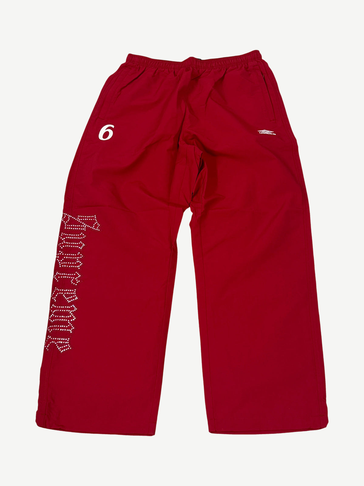 Supreme Umbro Red Rhinestone Track Pants
