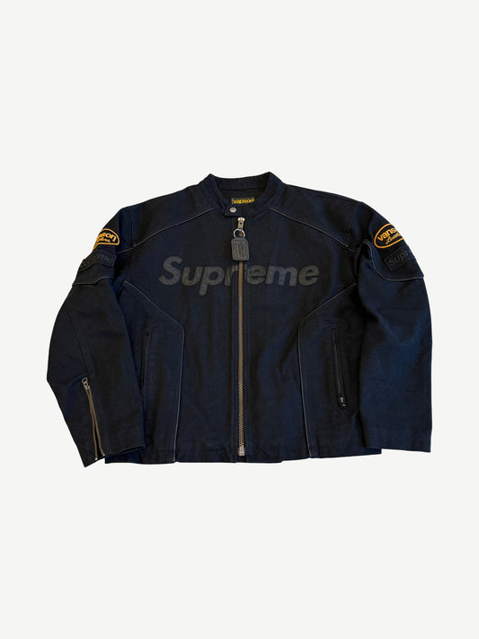 Supreme Vanson Leathers Black Cordura Cotton Jacket