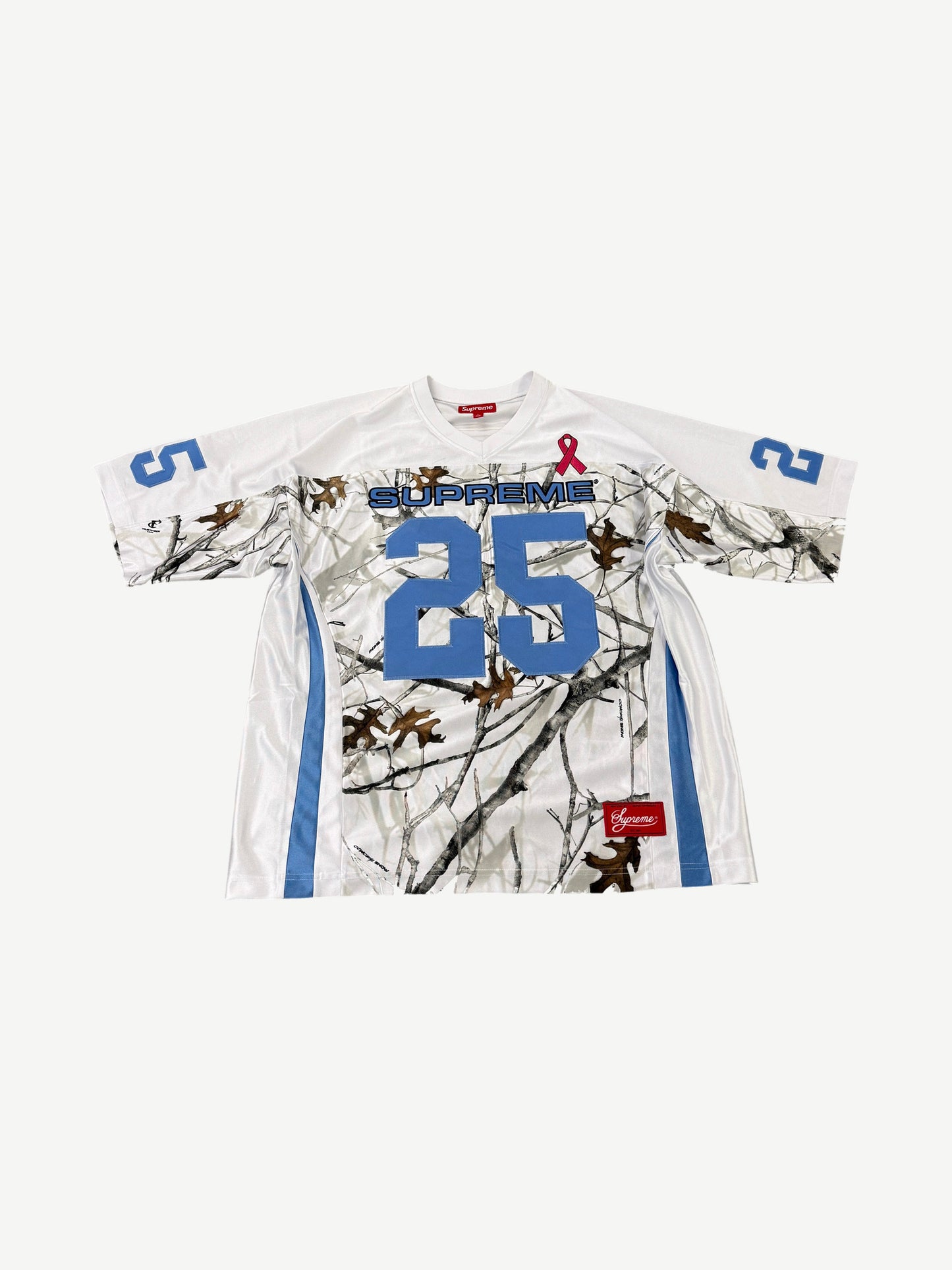 Supreme White Breast Cancer Awareness Football Jersey