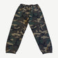 Supreme woodland camo applique sweatpants back view with patch pocket and elastic cuffs