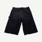 UNDS Online Black Faded Denim Double Knee Capri Shorts