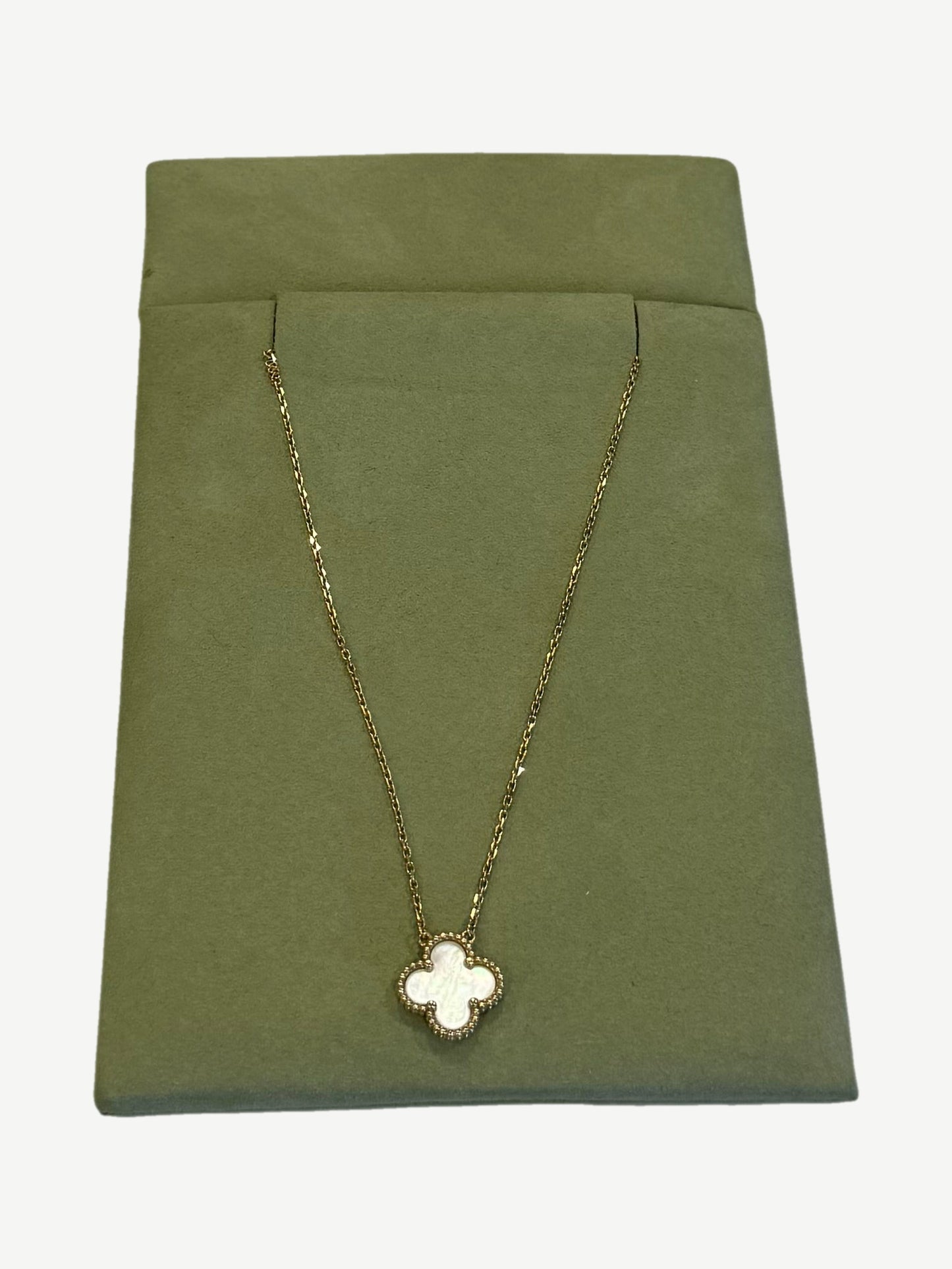 Van Cleef & Arpels 18k Gold Mother of Pearl Alhambra Pendant