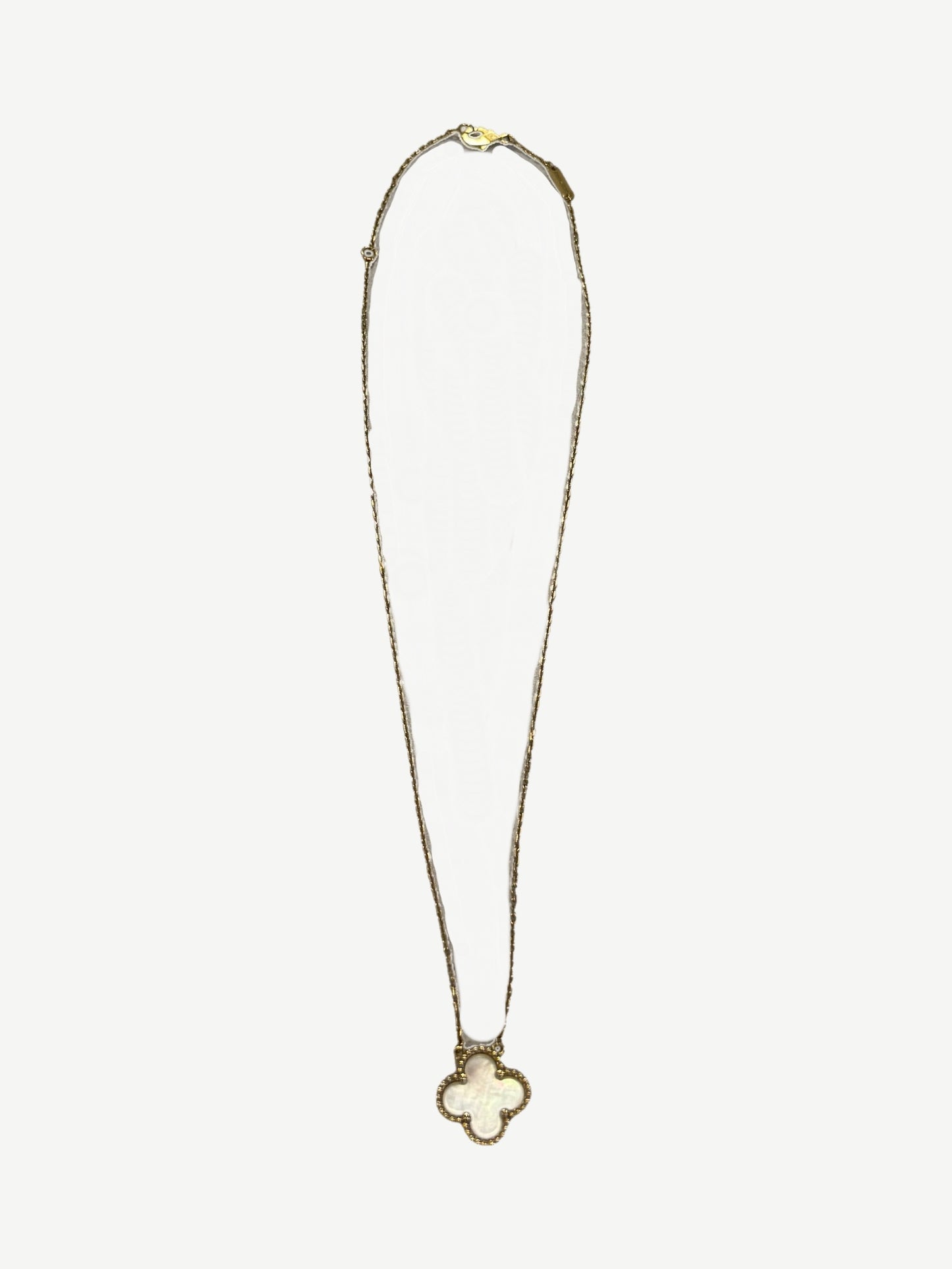 Van Cleef & Arpels 18k Gold Mother of Pearl Alhambra Pendant