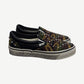 Vans LX Slip-On 98 Camo Pearlized side view with iridescent pearlized camo canvas and white waffle outsole