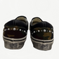 Vans LX Classic Slip-On 98 Camo Pearlized studio view with metallic pearlized camo print and white sidewall