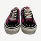 Vans Old Skool 36 Pearlized Pack front pair showing pink uppers with pearl-studded black sidestripe