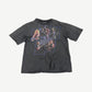 Vintage Aerosmith Pump Tour faded black tee with five-panel band photo collage and winged logo, distressed cotton