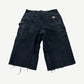 Vintage Black Carhartt Reworked Double Knee Carpenter Capri Shorts