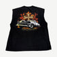 Vintage Black West Coast Choppers Flame Cutoff Tee