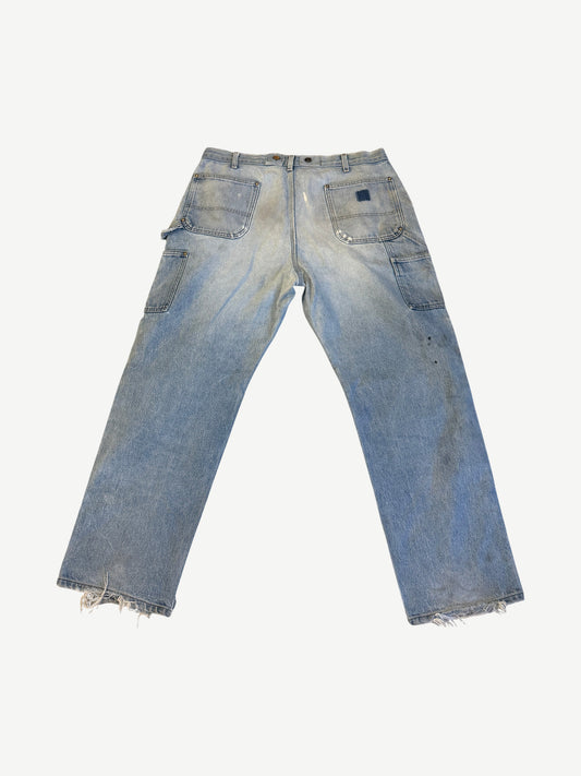 Vintage Blue Carhartt Distressed Double Knee Carpenter Pants