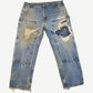 Vintage Blue Carhartt Distressed Double Knee Carpenter Pants