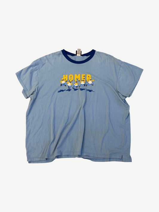 Vintage Blue Homer Simpson Ringer Tee