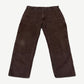 Vintage brown Carhartt double-knee canvas pants back view with hammer loop and patch rear pockets.
