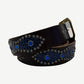 Vintage Brown Snakeskin Studded Belt