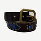 Vintage Brown Snakeskin Studded Belt