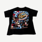 Vintage Bulls Greatest Team Ever rap tee back with championship ring and Jordan, Pippen player photos