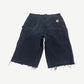 Vintage Carhartt Black Thrashed Reworked Double Knee Carpenter Capri Shorts