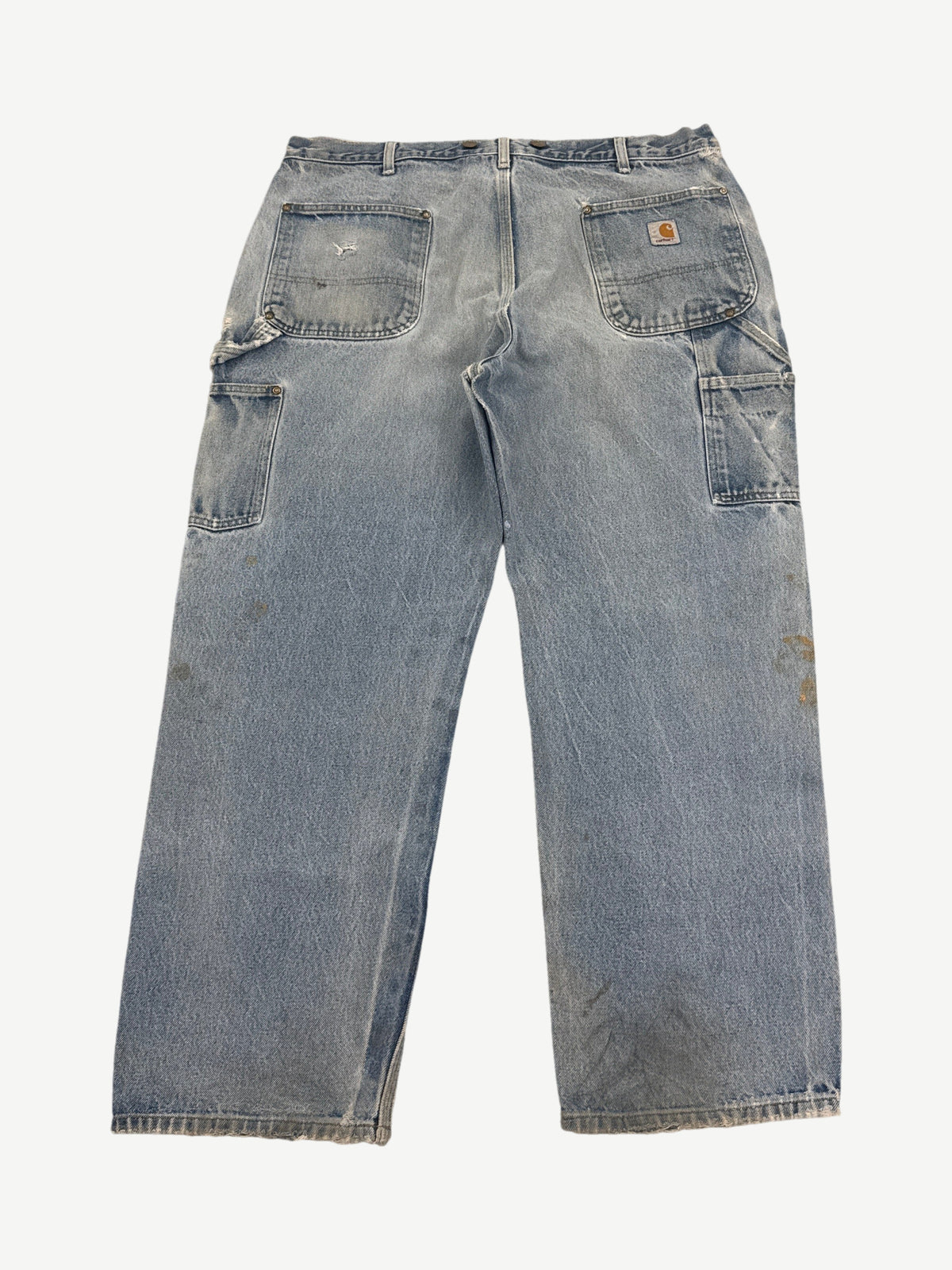 Vintage Carhartt Denim Thrashed Double Knee Carpenter Pants