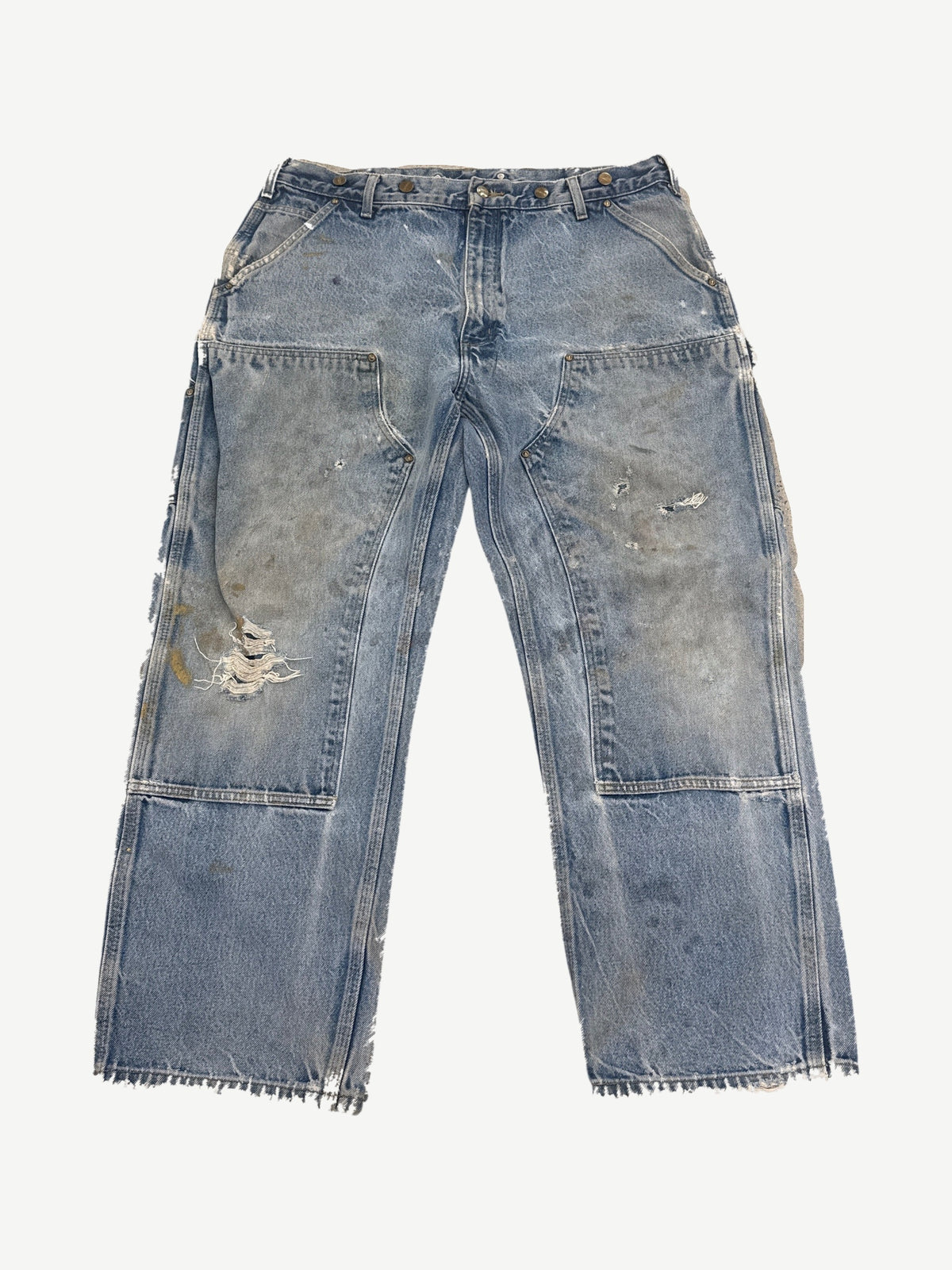 Vintage Carhartt Denim Thrashed Double Knee Carpenter Pants