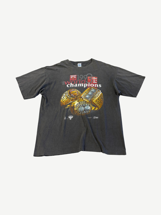 Vintage Chicago Bulls 1993 World Champions Ring Tee
