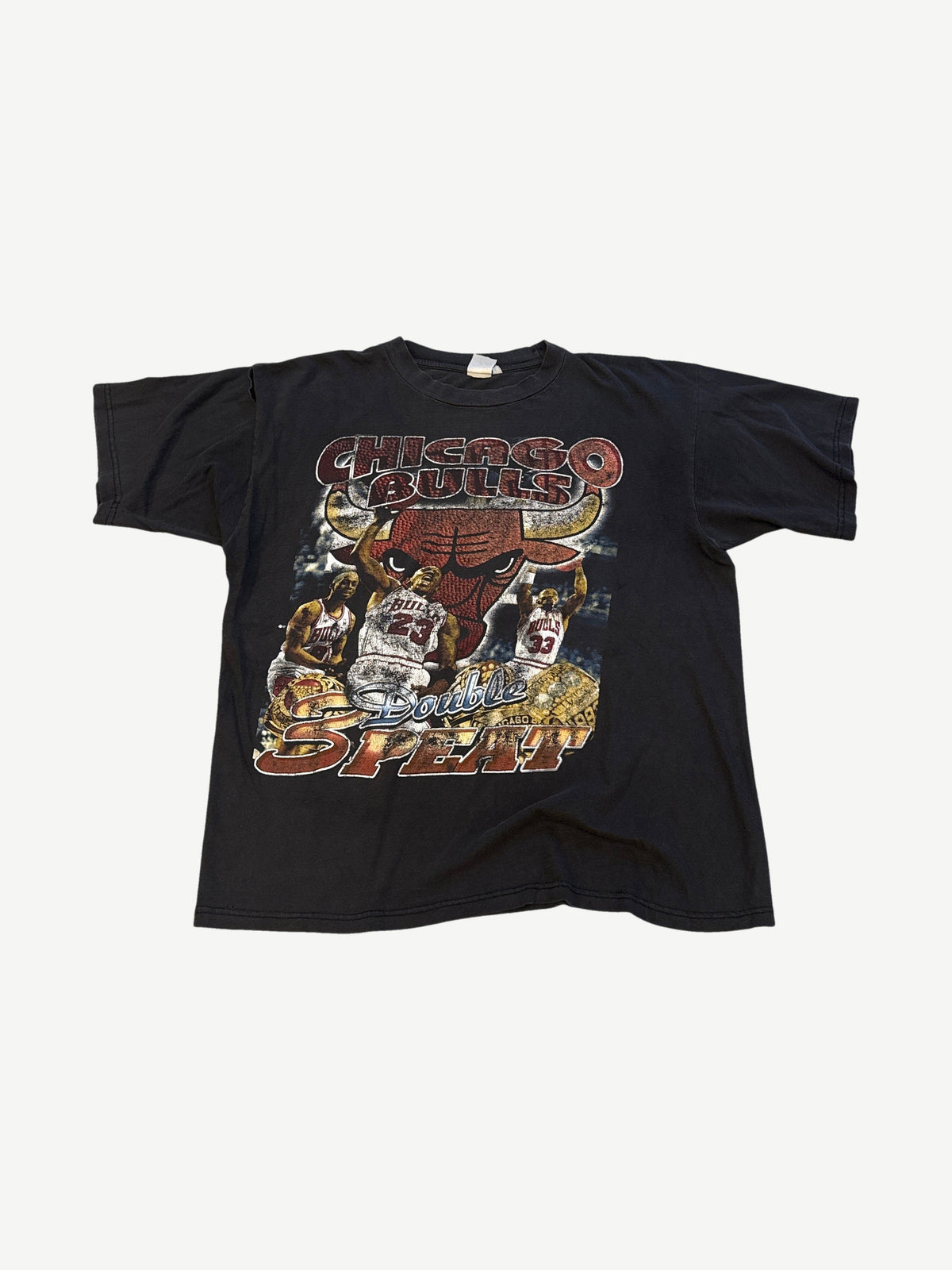 Vintage Chicago Bulls Double 3-Peat Rap Tee