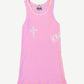 Vintage Chrome Hearts Pink Cross T-Bar Tank Top