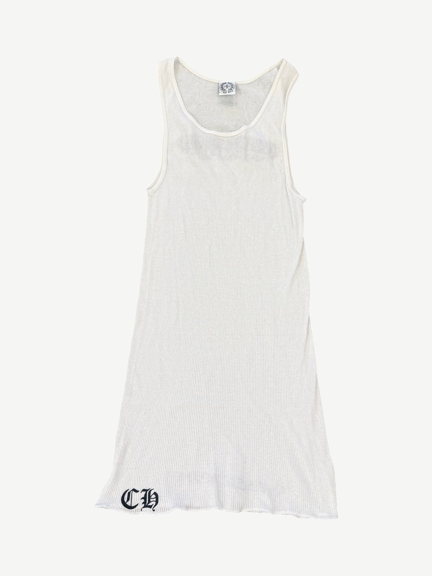 Vintage Chrome Hearts White Red Scroll Tank Top