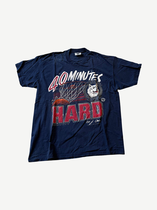 Vintage Connecticut Huskies 40 Minutes Hard Tee