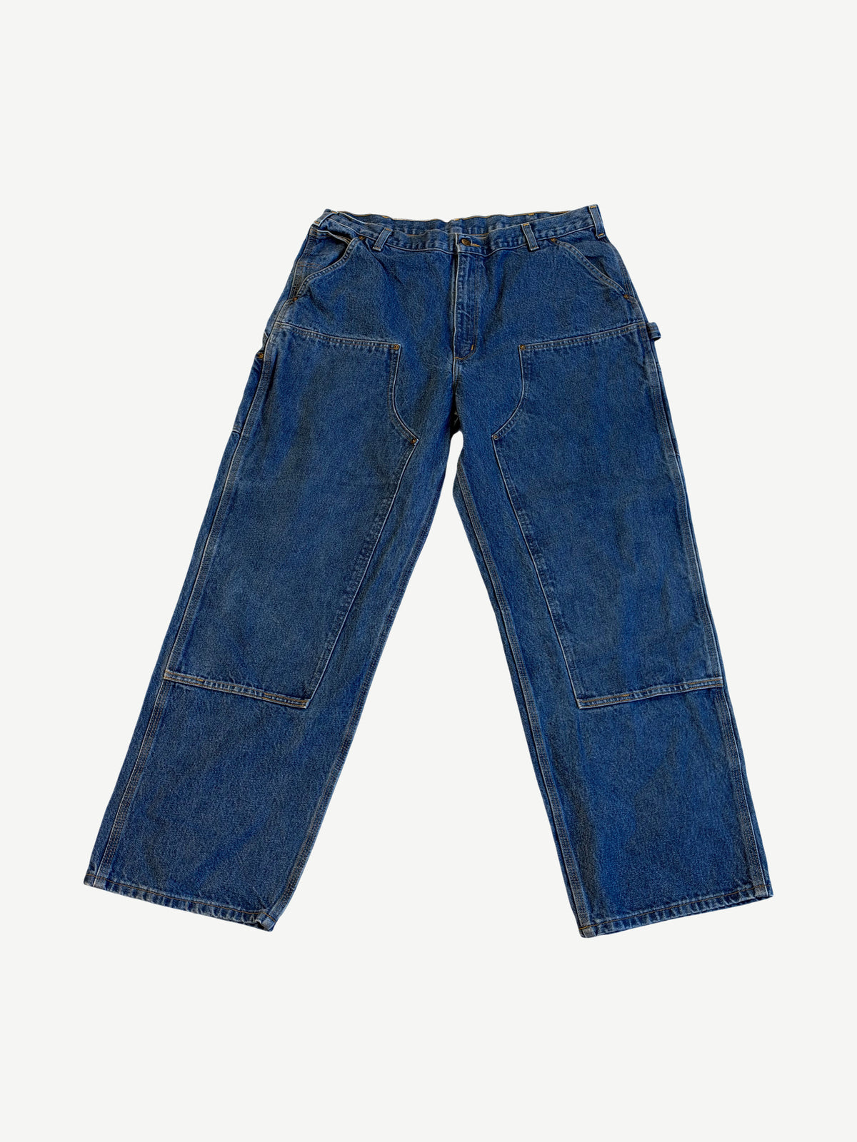 Vintage Dark Blue Carhartt Double Knee Denim Carpenter Pants