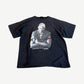 Vintage Dennis Rodman Chairman of the Boards tee in faded black with portrait graphic print on chest.