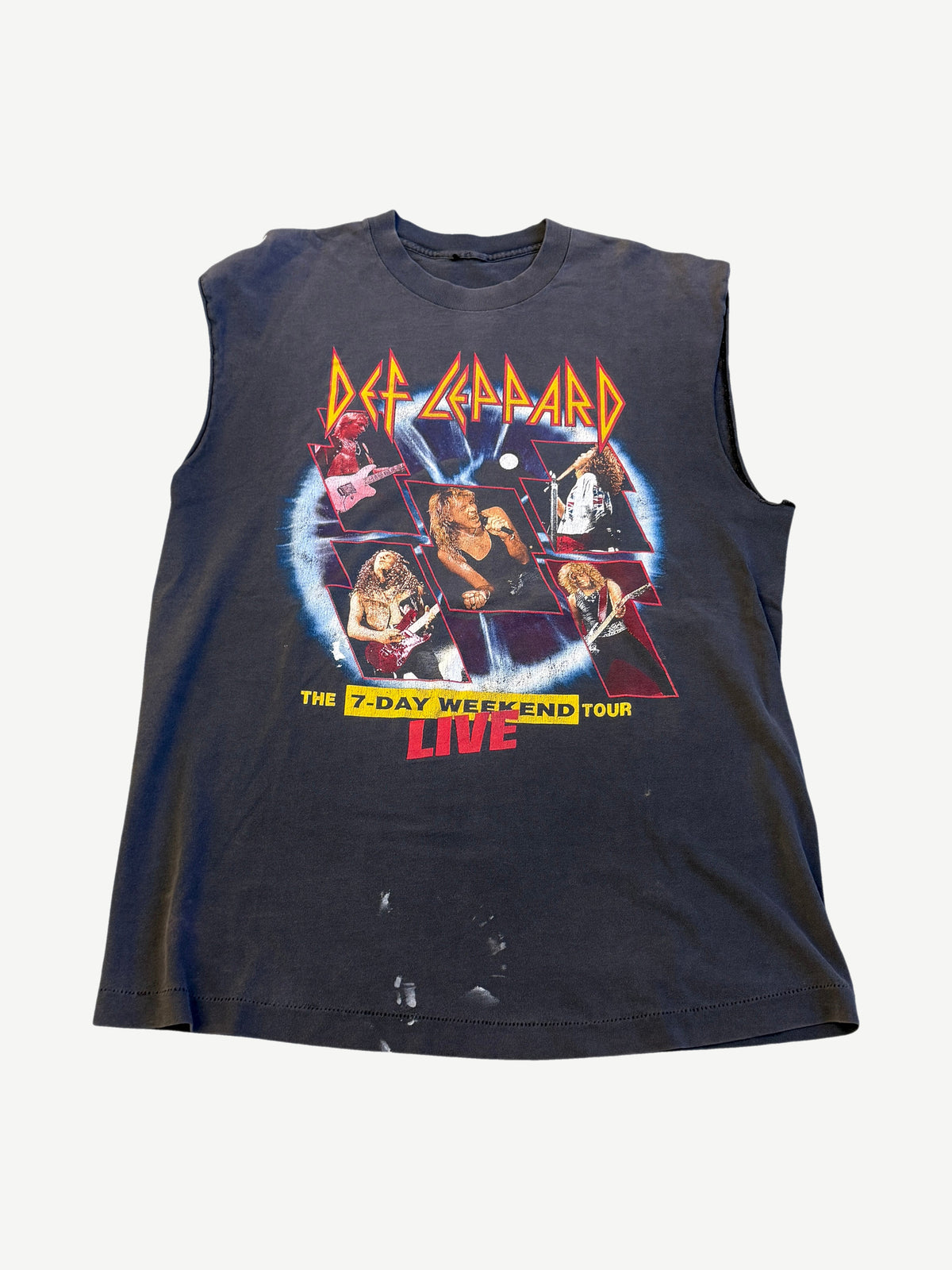 Vintage Faded Def Leppard 7-Day Weekend Tour Cutoff Tee