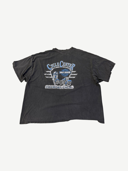Vintage Faded Harley Davidson Eagle Flag Tee