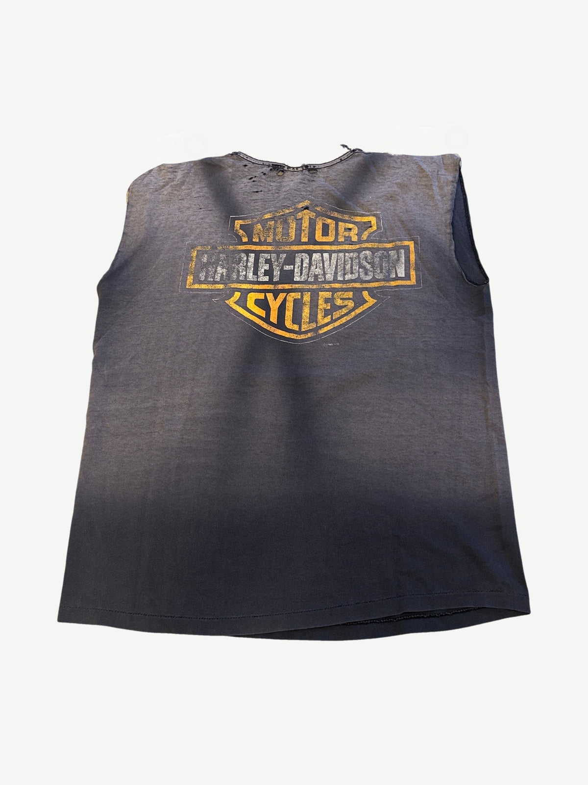 Vintage Faded Harley Davidson Hottest Sound on the Road Cutoff Tee