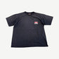Vintage Marlboro Unlimited faded black pocket tee with red and white Marlboro chest pocket patch.