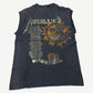 Vintage Faded Metallica Pushead Flaming Skull Cutoff Tee