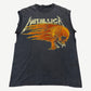Vintage Faded Metallica Pushead Flaming Skull Cutoff Tee