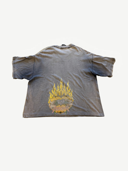 Vintage Faded Metallica Skull Flame Tee