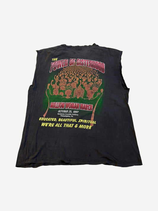 Vintage Faded Million Woman March Sisterhood Cutoff Tee
