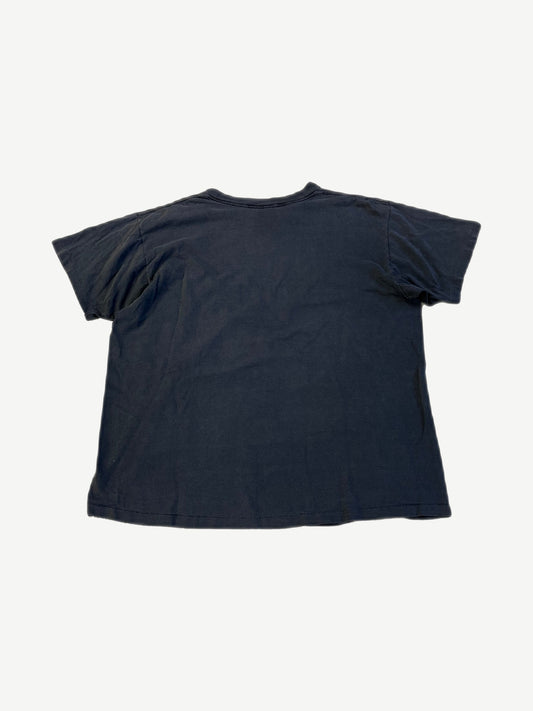 Vintage Garfield Ha I Kill Me faded black tee back view in soft worn cotton, plain reverse