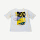 Vintage Genesis white tee front with three band member portraits, We Can't Dance 1991 World Tour graphic print.