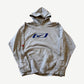 Vintage Gray Nike Big Swoosh Paint Splatter Hoodie