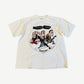 Vintage Green Day Insomniac tour tee in cream with cartoon band illustration and Insomniac logo print.