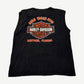 Vintage Harley Davidson Bike Week 1996 Daytona Florida sleeveless tee back print on faded black cotton