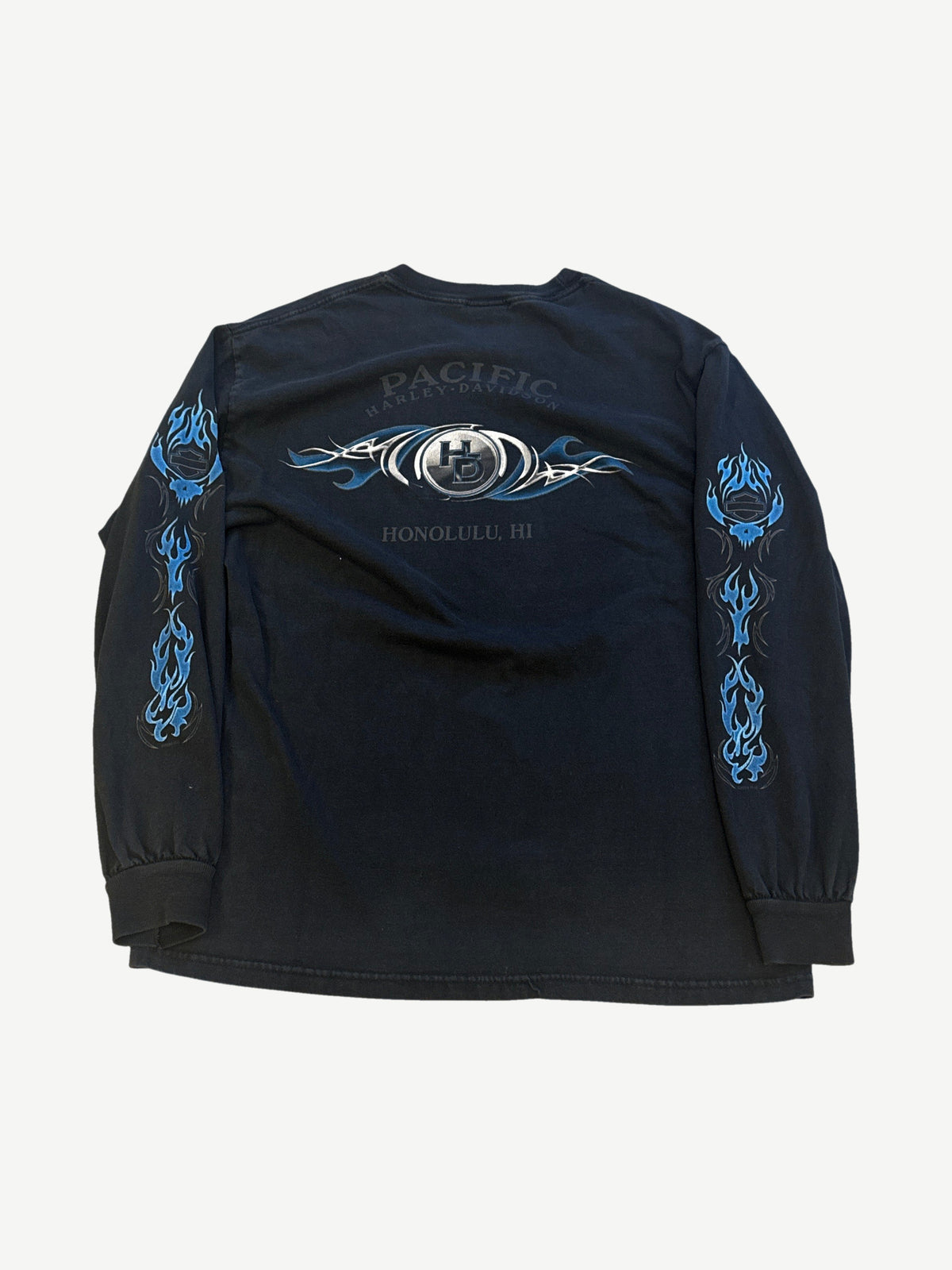 Vintage Harley Davidson Blue Flame Pacific Longsleeve