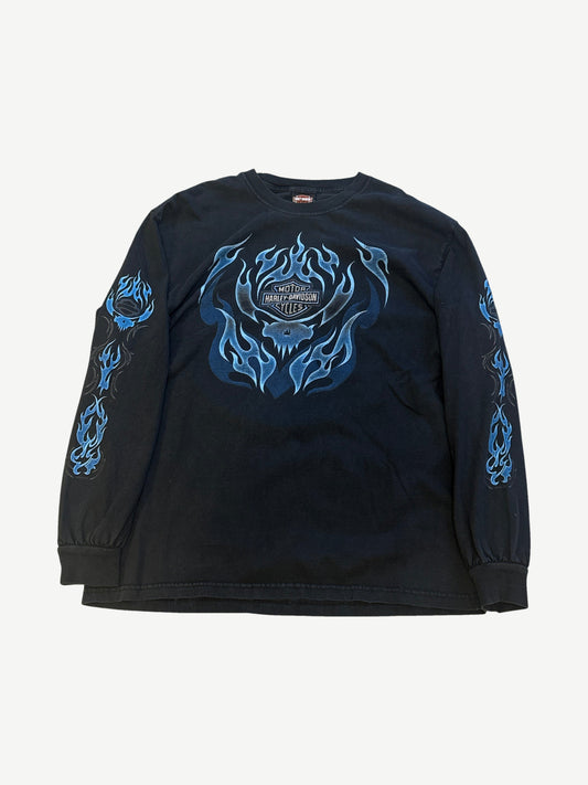 Vintage Harley Davidson Blue Flame Pacific Longsleeve
