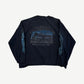 Vintage Harley Davidson Buffalo Skull Blue Flame Longsleeve