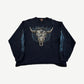 Vintage Harley Davidson Buffalo Skull Blue Flame Longsleeve