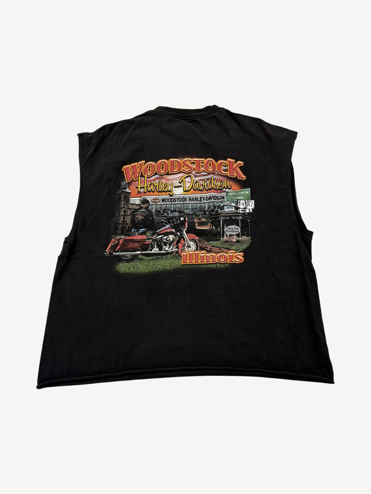 Vintage Harley Davidson Eagle Woodstock Cutoff Tee