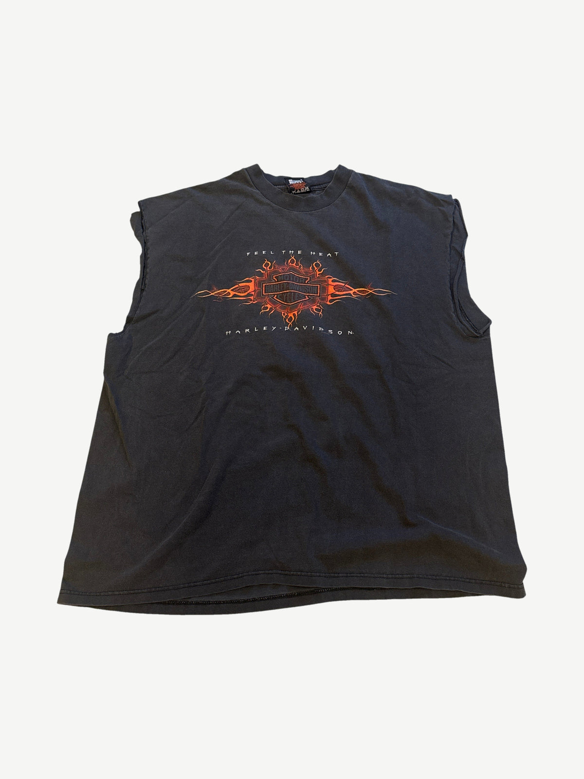 Vintage Harley Davidson Feel the Heat Cutoff Tee