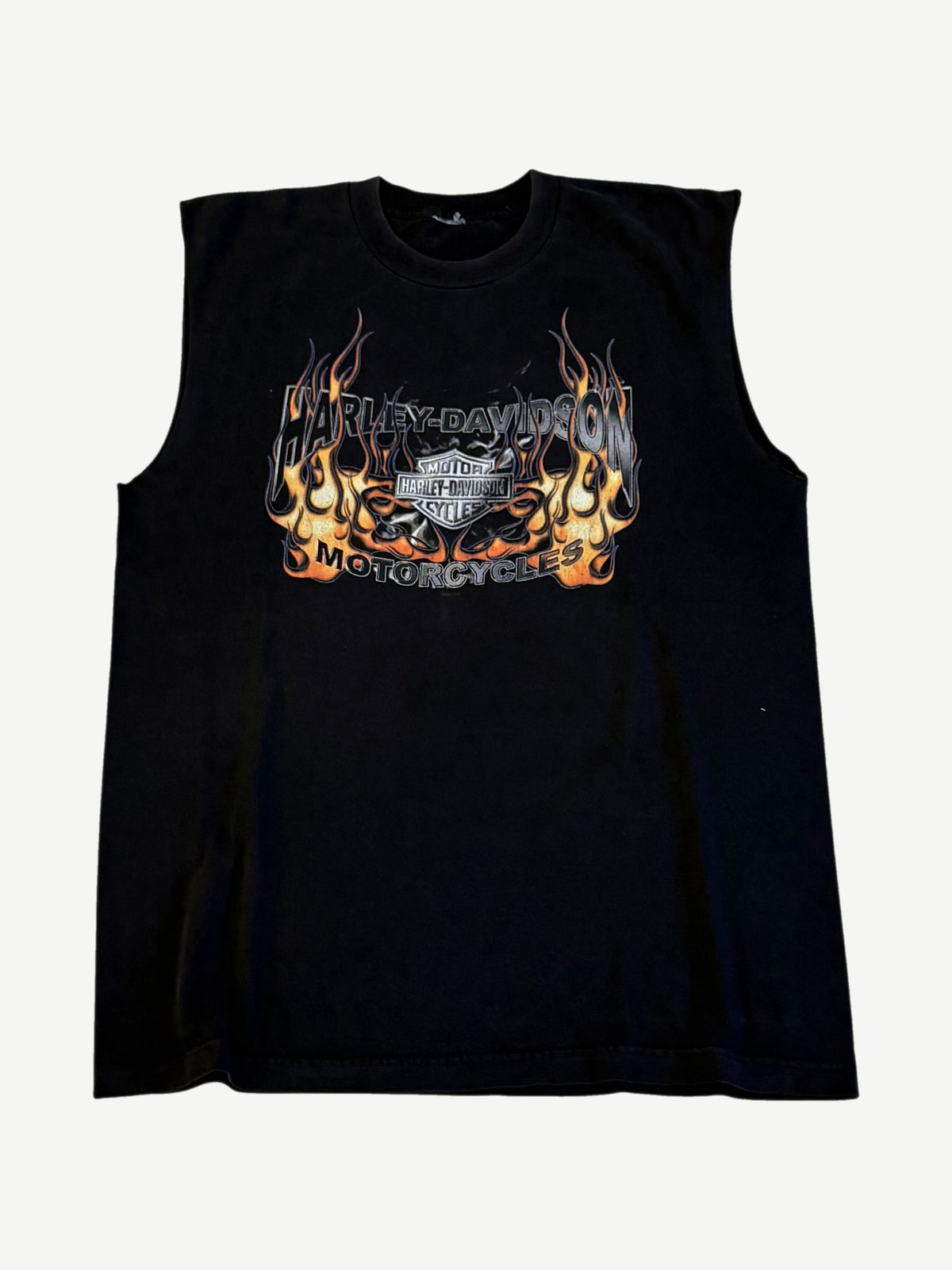 Vintage Harley Davidson Flame Minnesota Cutoff Tee